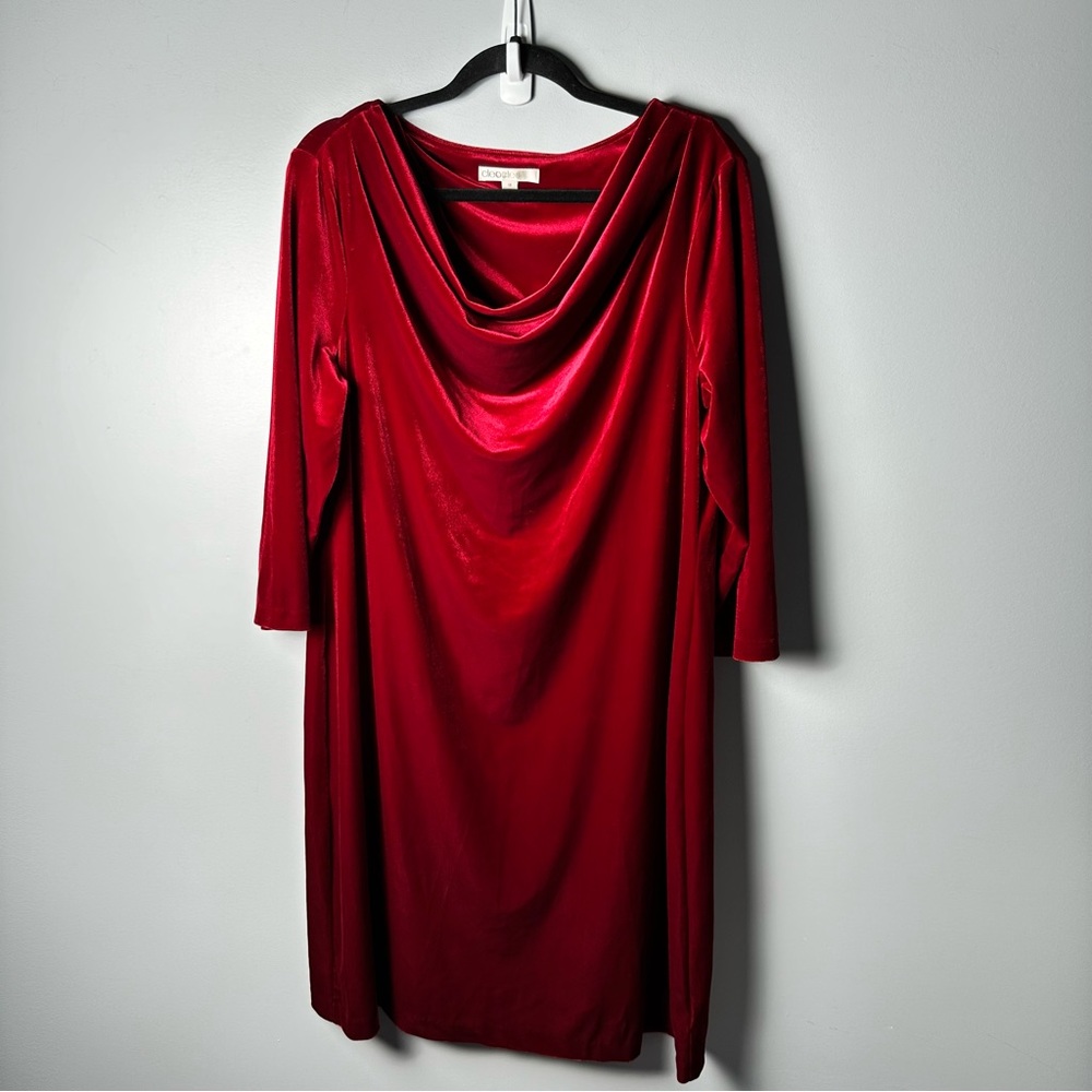 Gorgeous Cleo Red Velvet Dress - Size 18